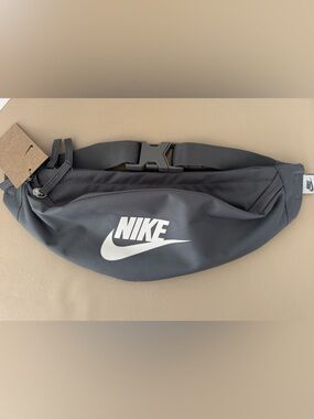 Nike Dark Gray Belt Bag with White Logo
